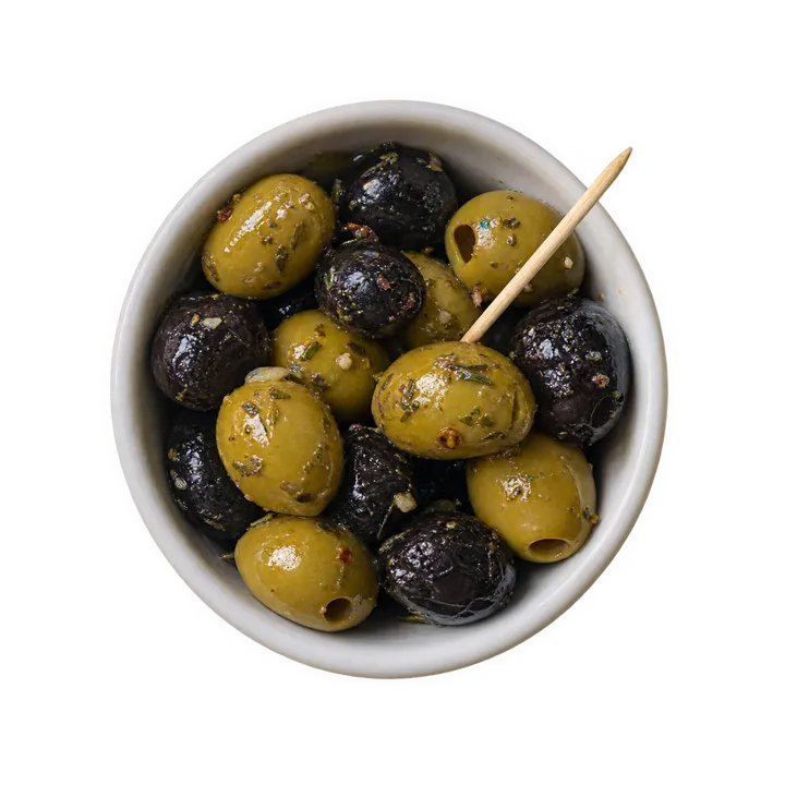 Un bol d'olives
